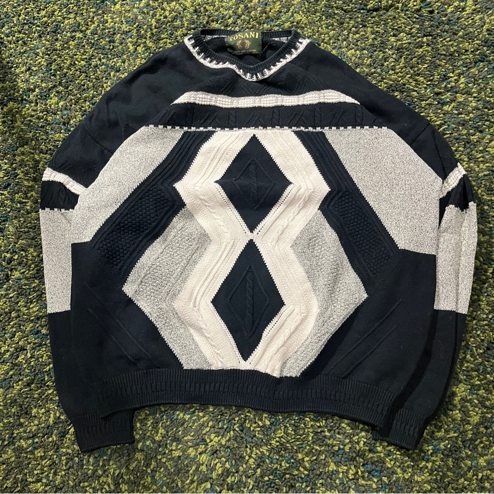 Tosani Vintage Patterned Sweater (L)